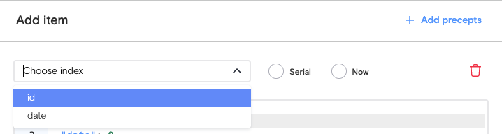 Добавление прецептов к записи